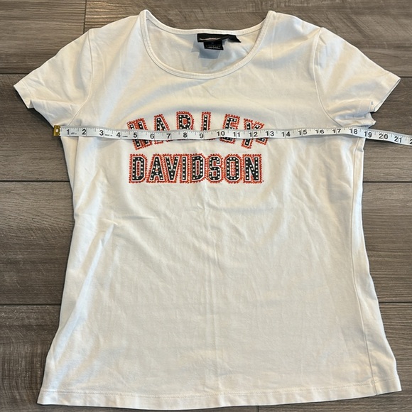 Women’s Harley-Davidson white Studded T-Shirt Graphic Logo size Large - Picture 8 of 8